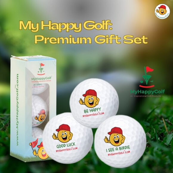 My Happy Golf 3 Ball Sleeve - Picture 1 of 8